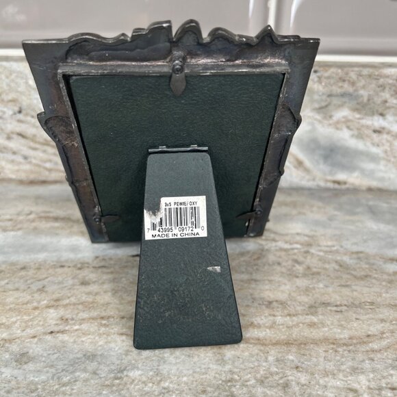 Baby Nursery Picture Frame Pewter Epoxy Desk Top 5”x3.5” Moon Sun Alphabet - Picture 5 of 11